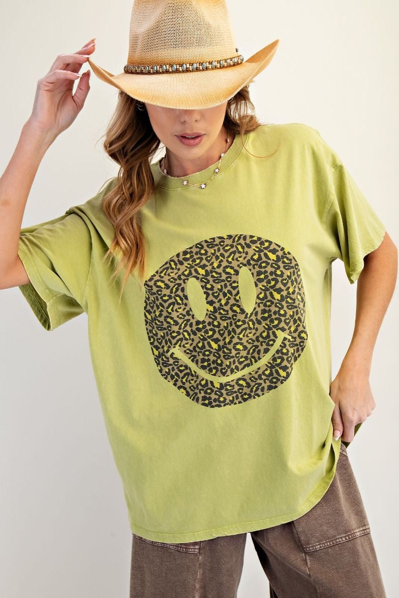 Happy Face Print Tee