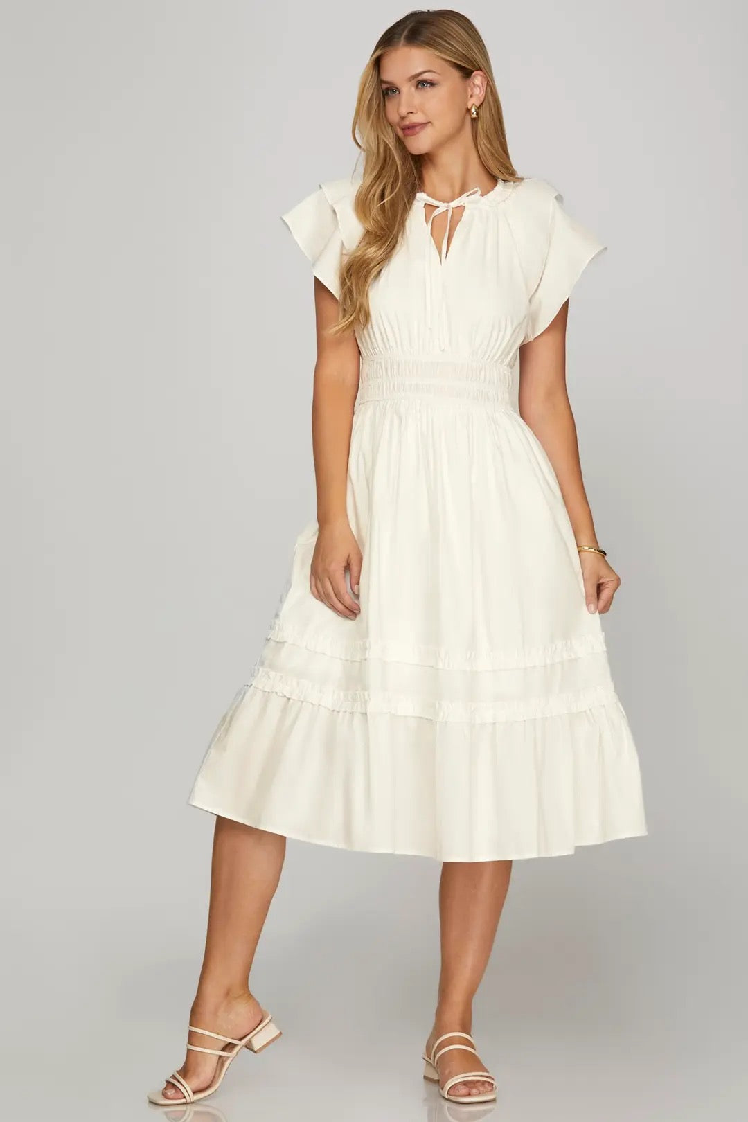 White Midi Dress