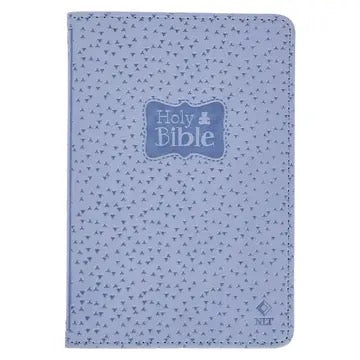 Bible Nlt Infant New Testament Faux Leather, Blue