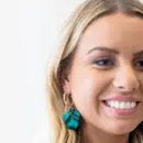Green Chiffon Earrings