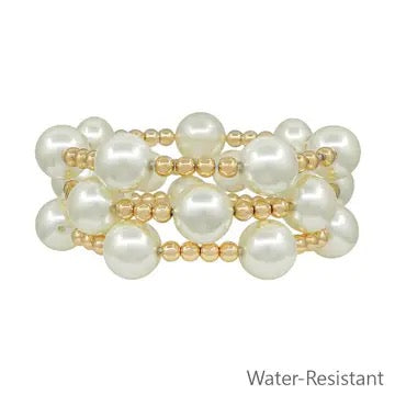 Thick Pearl Bracelet Stack