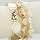 Set Of Three Textured Bracelet Set