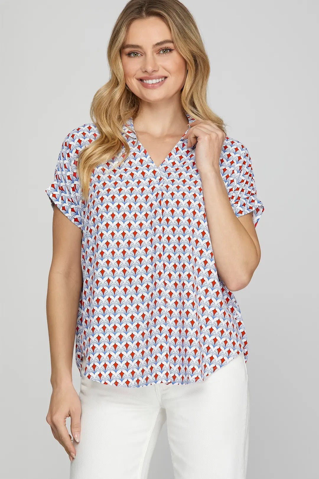 Red Collard Design shirt