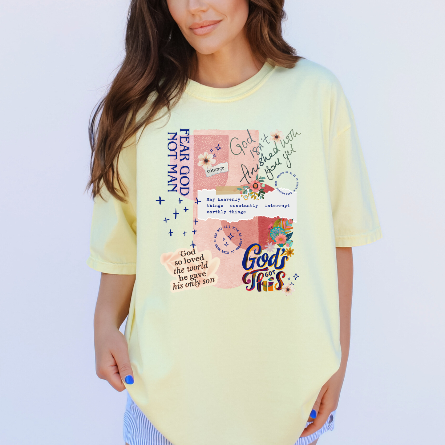 Bible Verse Collage Comfort Colors Christian T Shirt