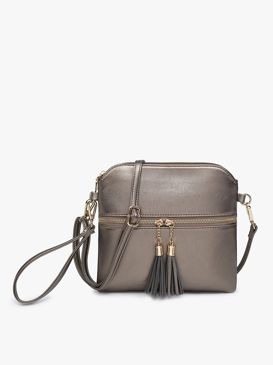 Tara Double Zip Crossbody Bag/Wristlet for Women