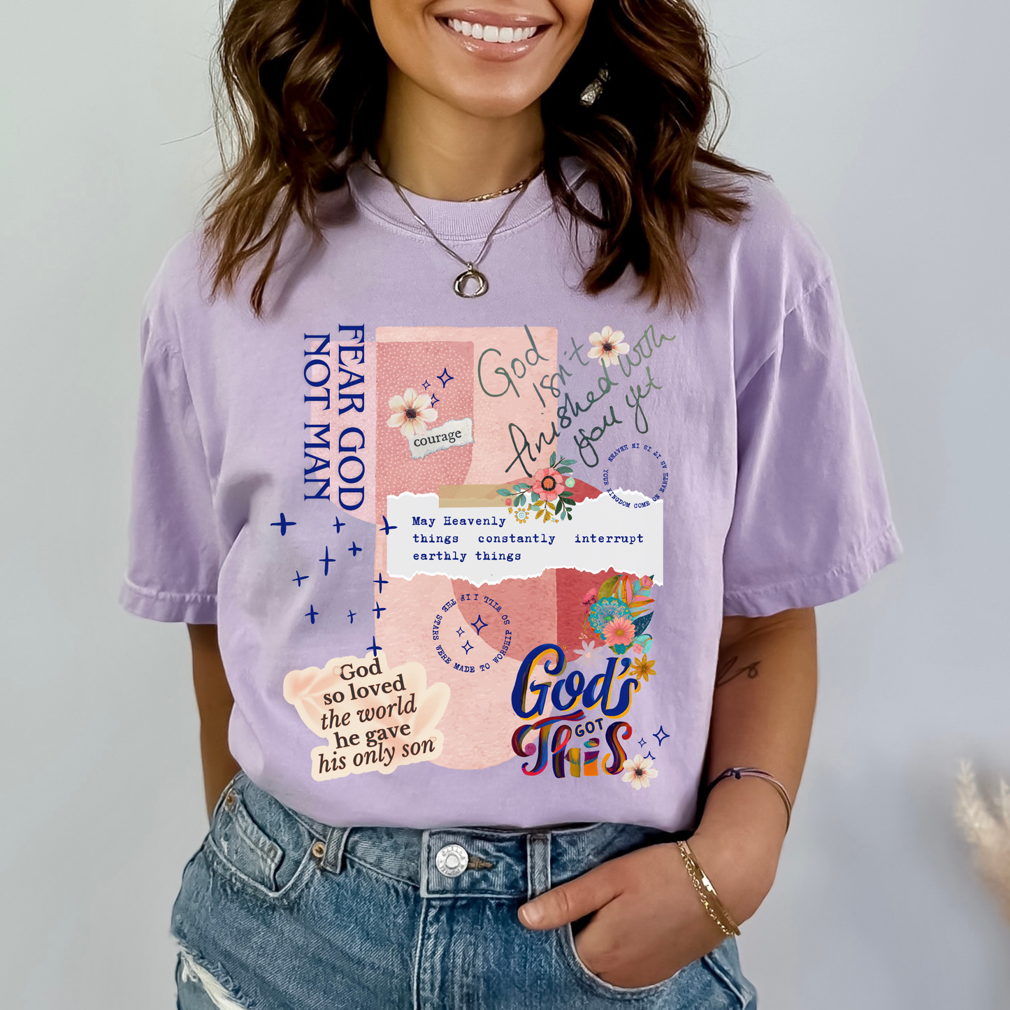 Bible Verse Collage Comfort Colors Christian T Shirt