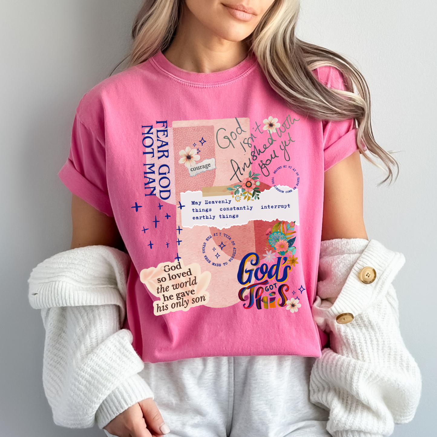 Bible Verse Collage Comfort Colors Christian T Shirt