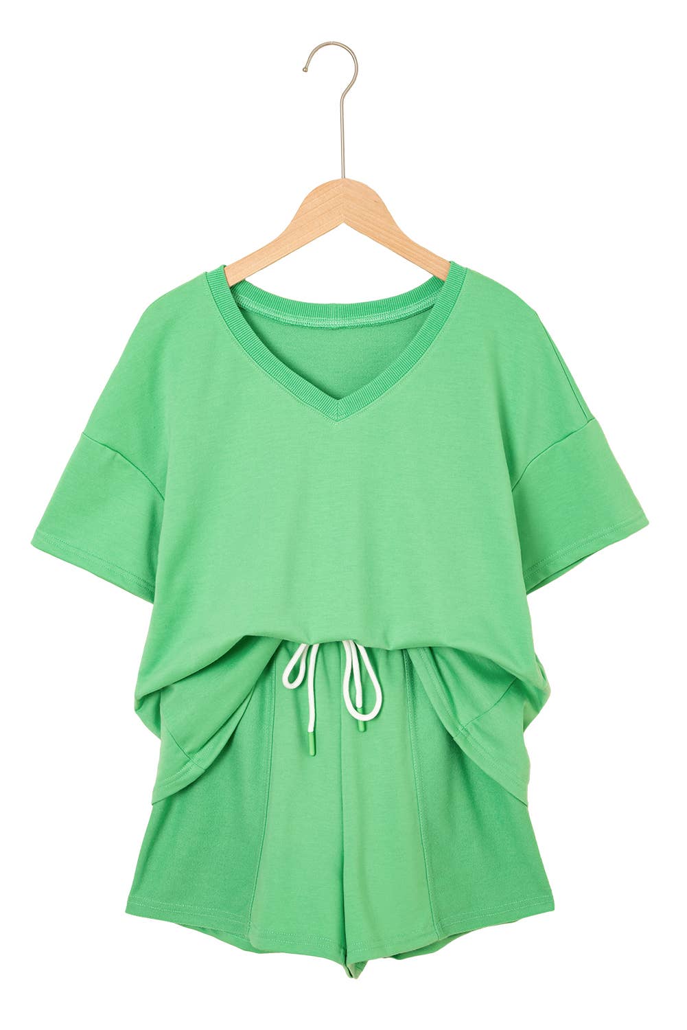 Comfy V Neck Tee & Pockets Shorts Set | S-XL
