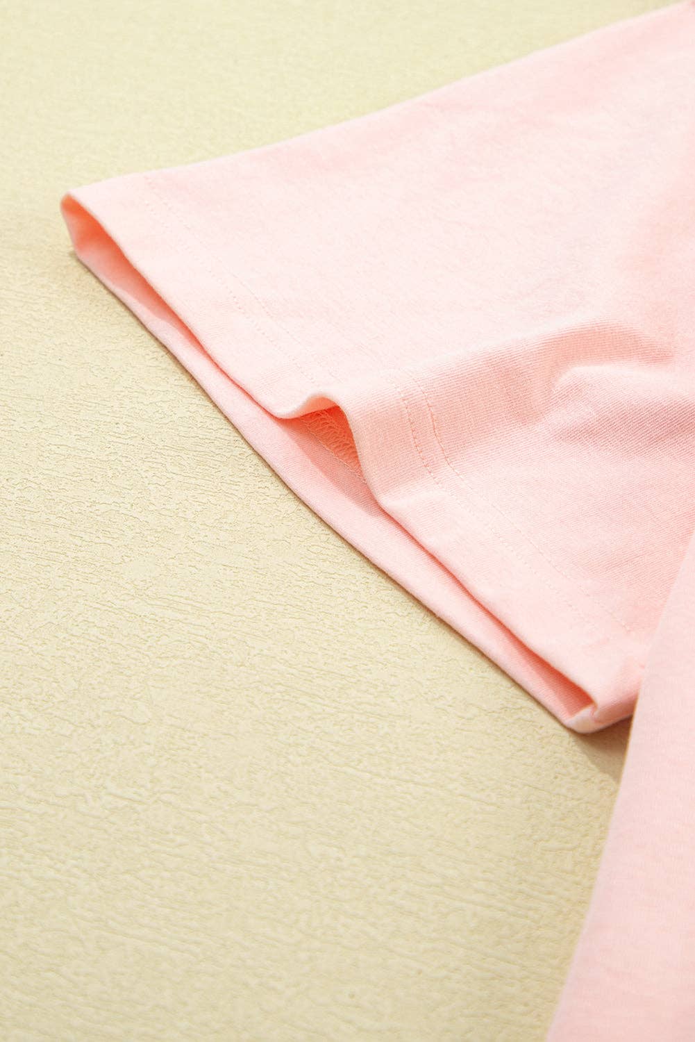 Light Pink Eyelet Lace Star Applique Plus Size T Shirt