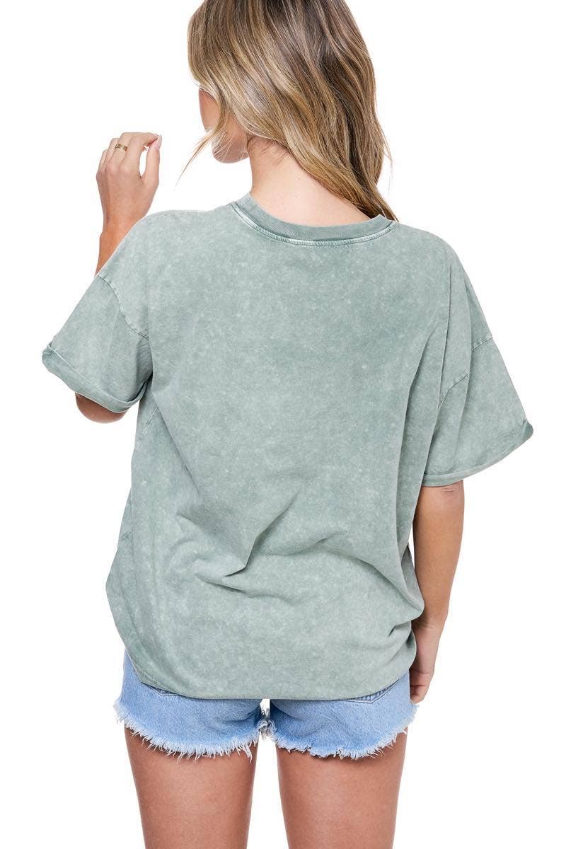 Nashville Country Music Graphic S/S Mineral Washed Tee