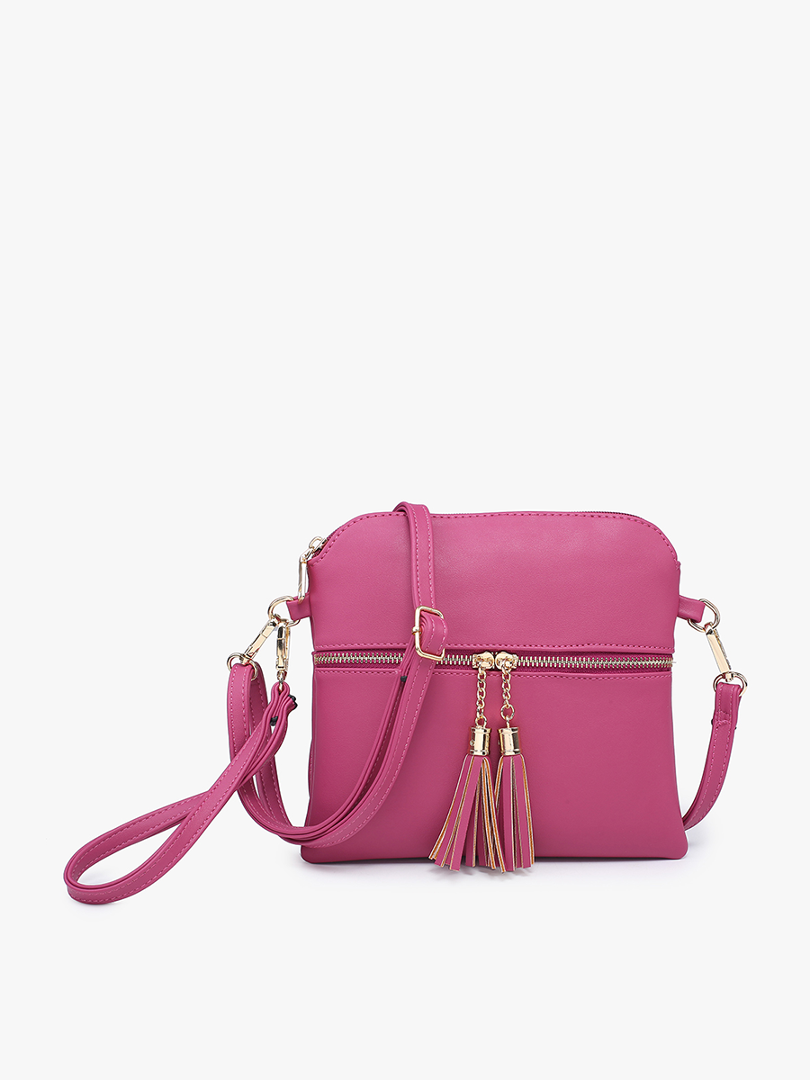 Tara Double Zip Crossbody Bag/Wristlet for Women
