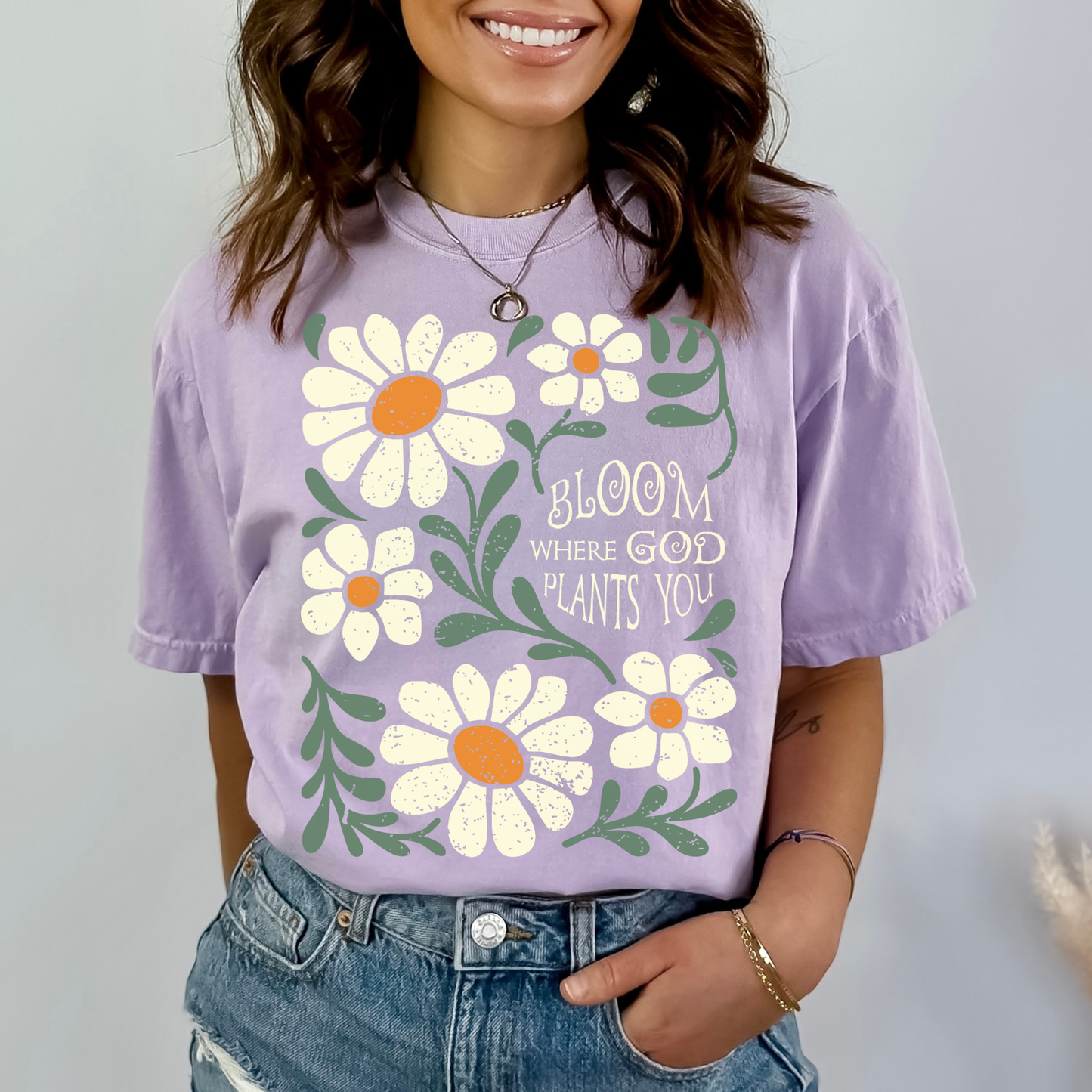 Bloom Where God Plants You Comfort Colors Christian T Shirt