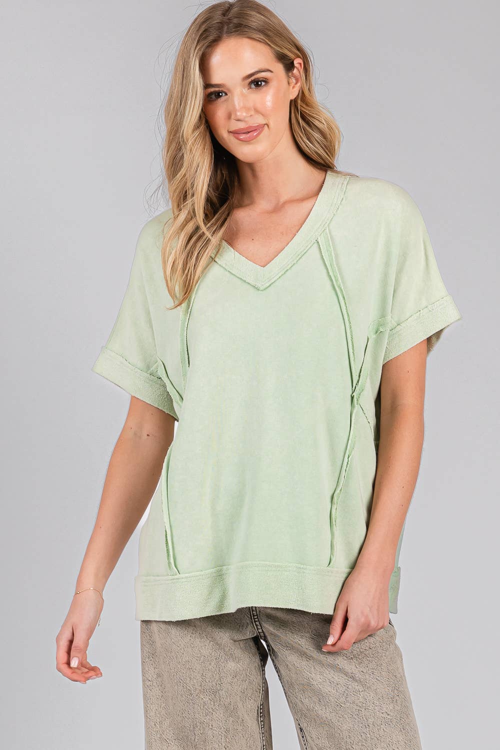 MINERAL WASH VINTAGE SEAM TEE