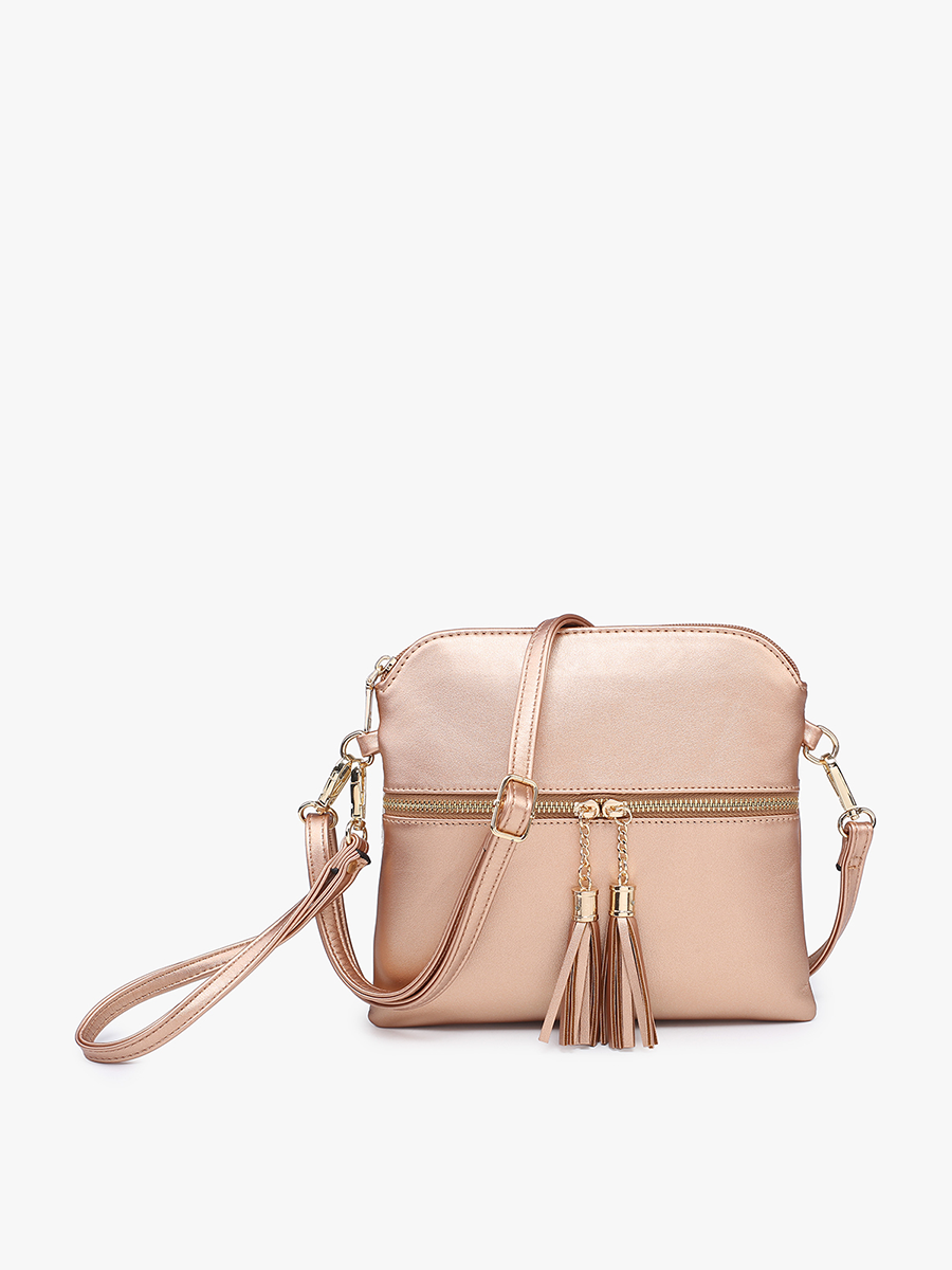 Tara Double Zip Crossbody Bag/Wristlet for Women
