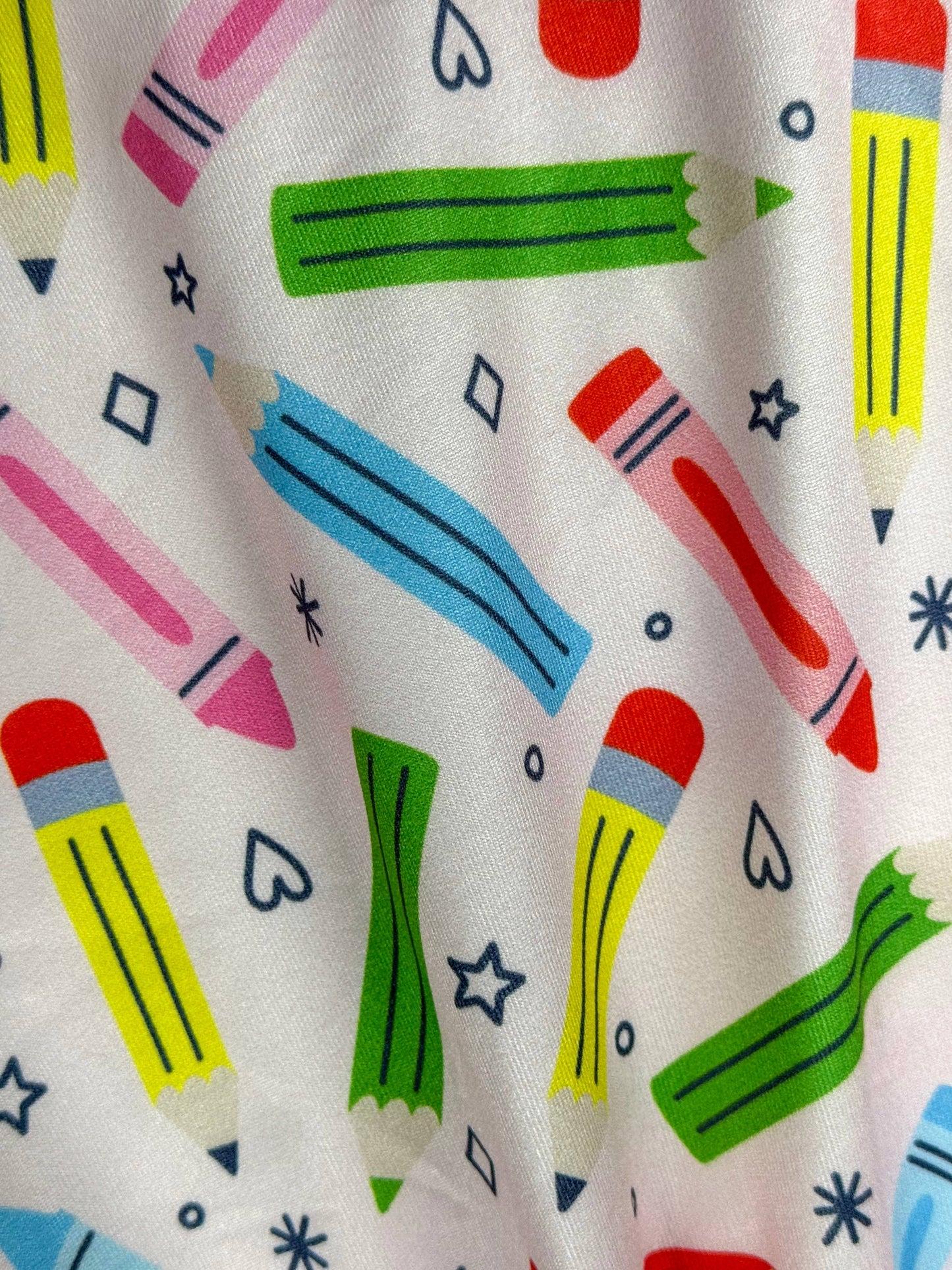 Crayons & Pencils Ruffled Edge Dress