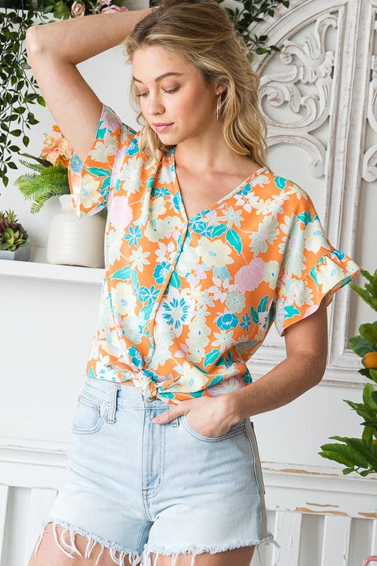 MULTI COLOR FLORAL TOP