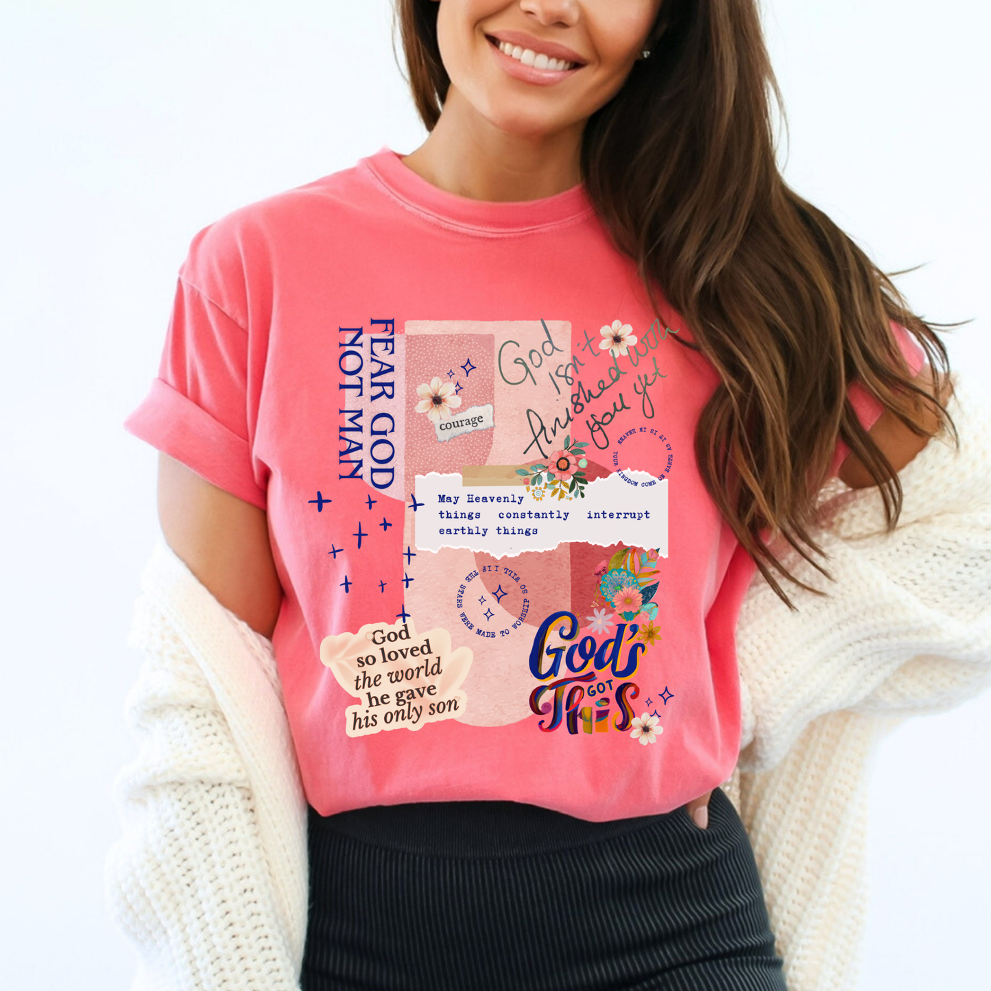 Bible Verse Collage Comfort Colors Christian T Shirt