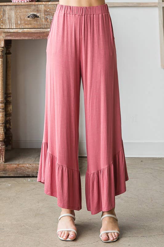 SOLID CASUAL PANTS