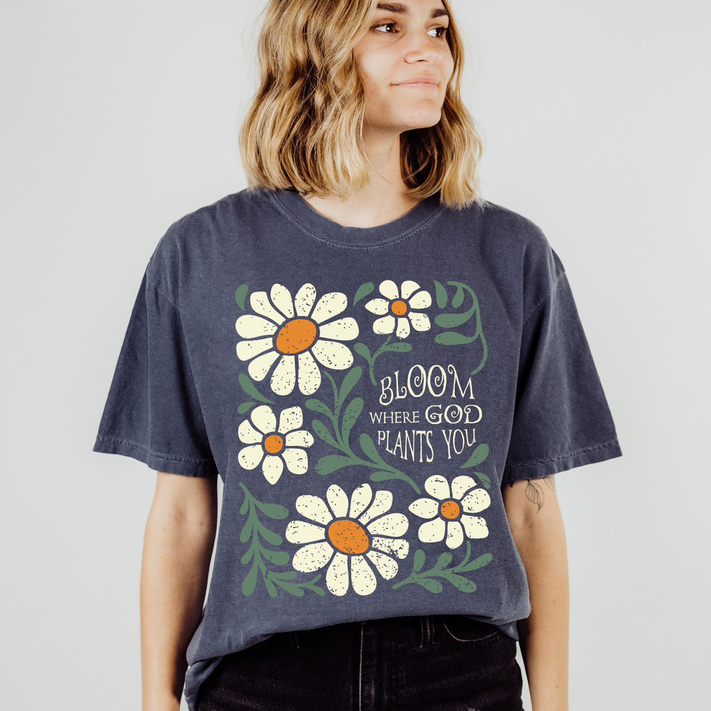 Bloom Where God Plants You Comfort Colors Christian T Shirt
