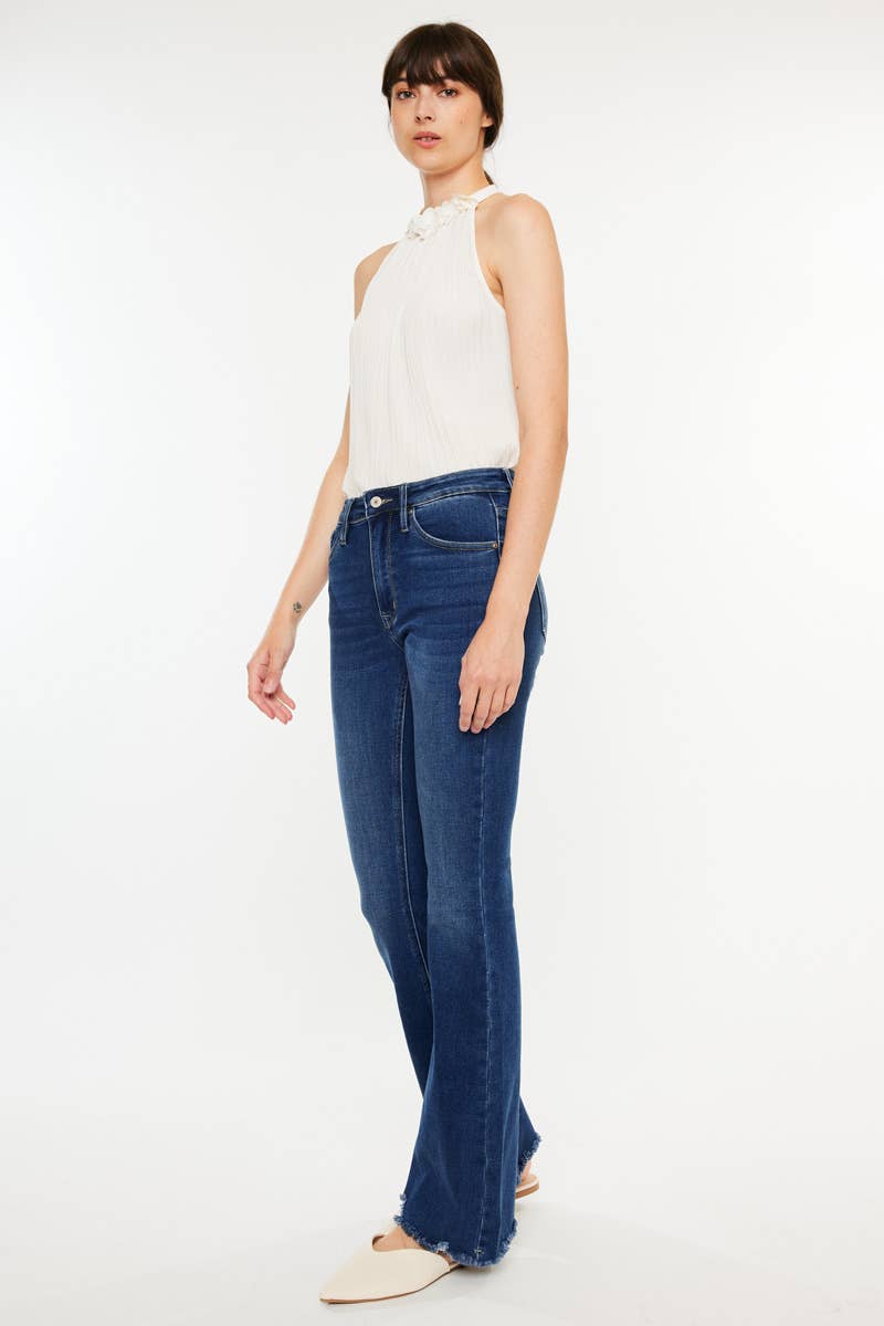 Dark High Rise Bootcut Jeans