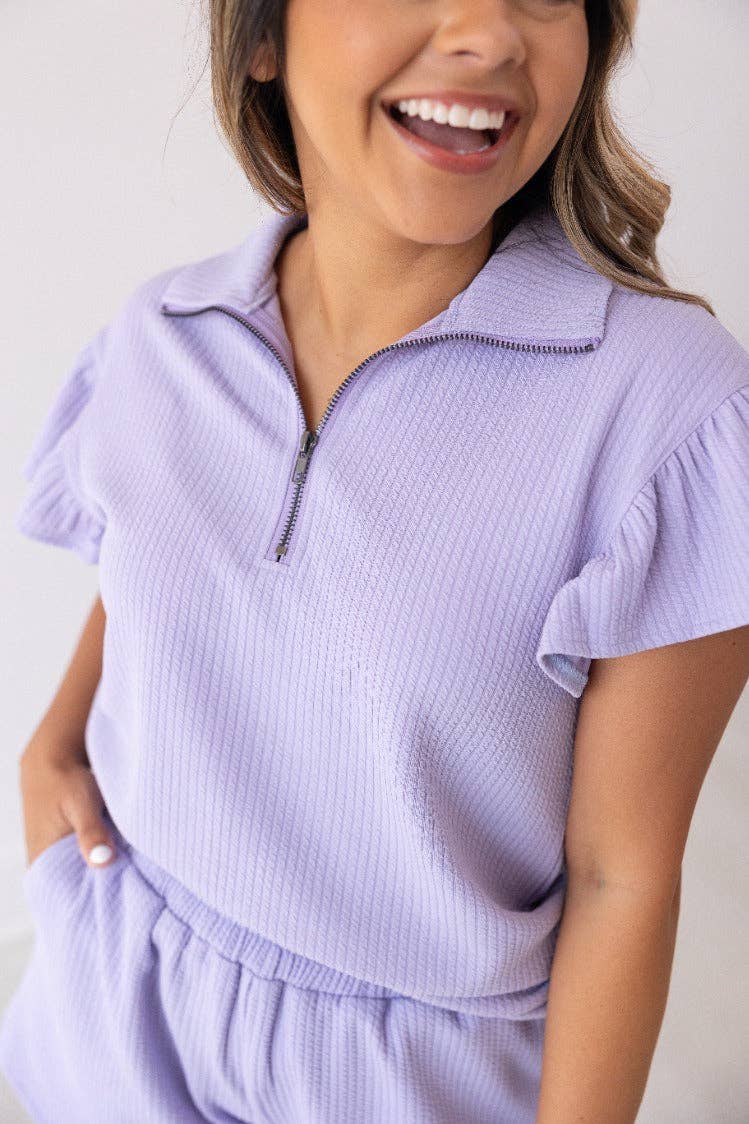 Lilac Flutter Sleeve Set