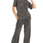 Acid Wash Pants Set
