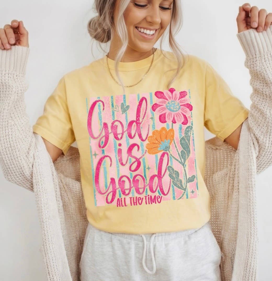Flower God Is Good Tee