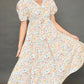 Cream Floral Dress