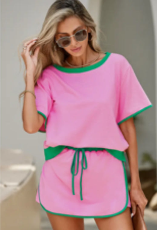 Colorblock Skirt Sets