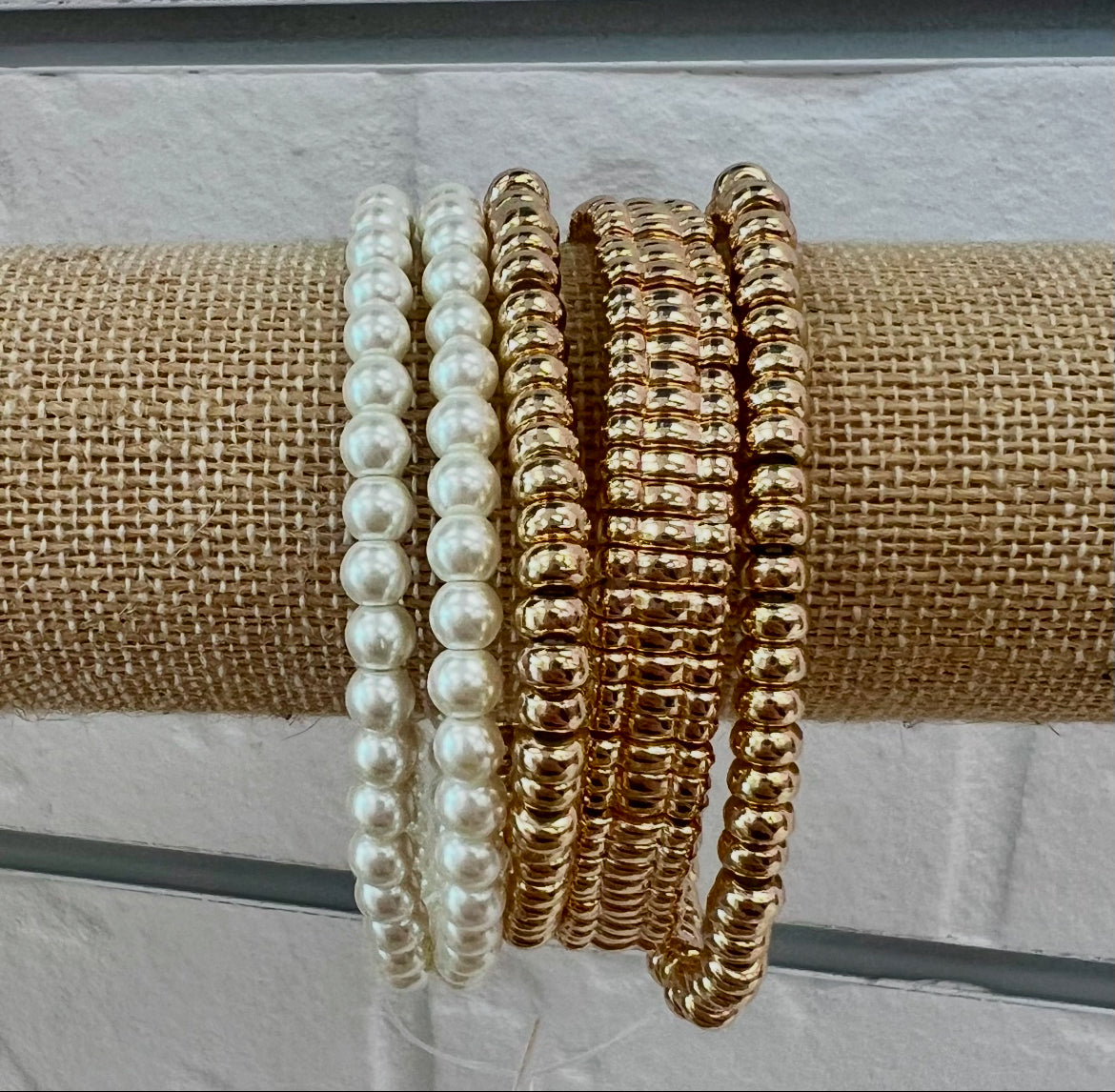Gold & White Stack
