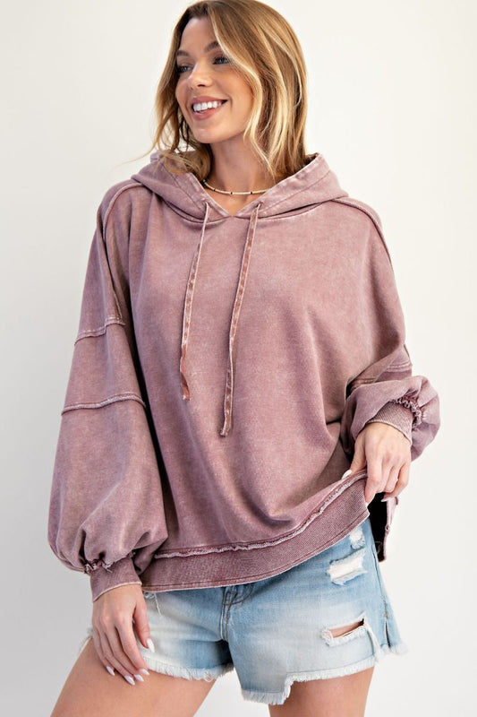 Mauve Hooded Pullover