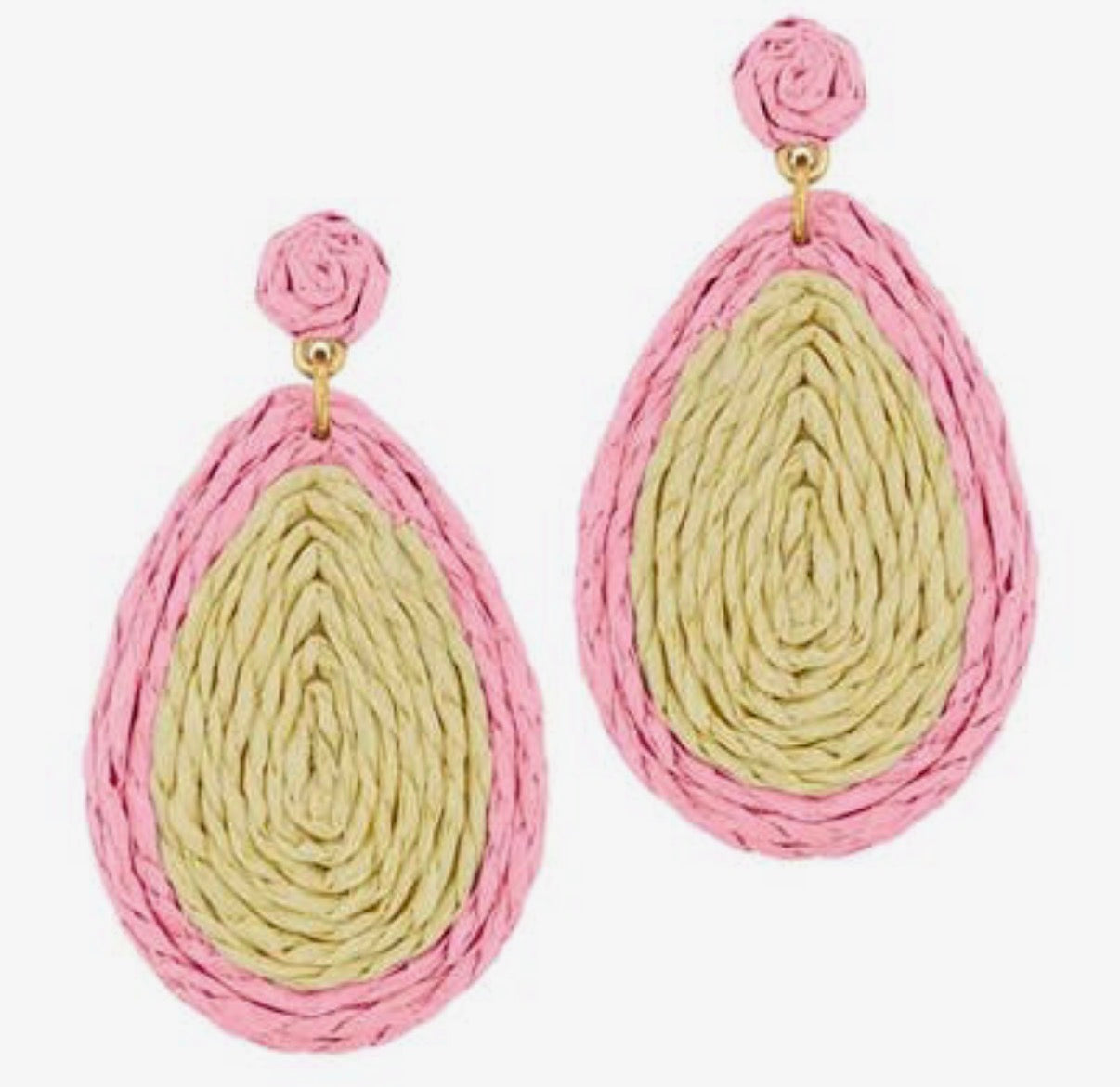 Pink & Tan Earrings