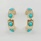 Turquoise Round Hoops