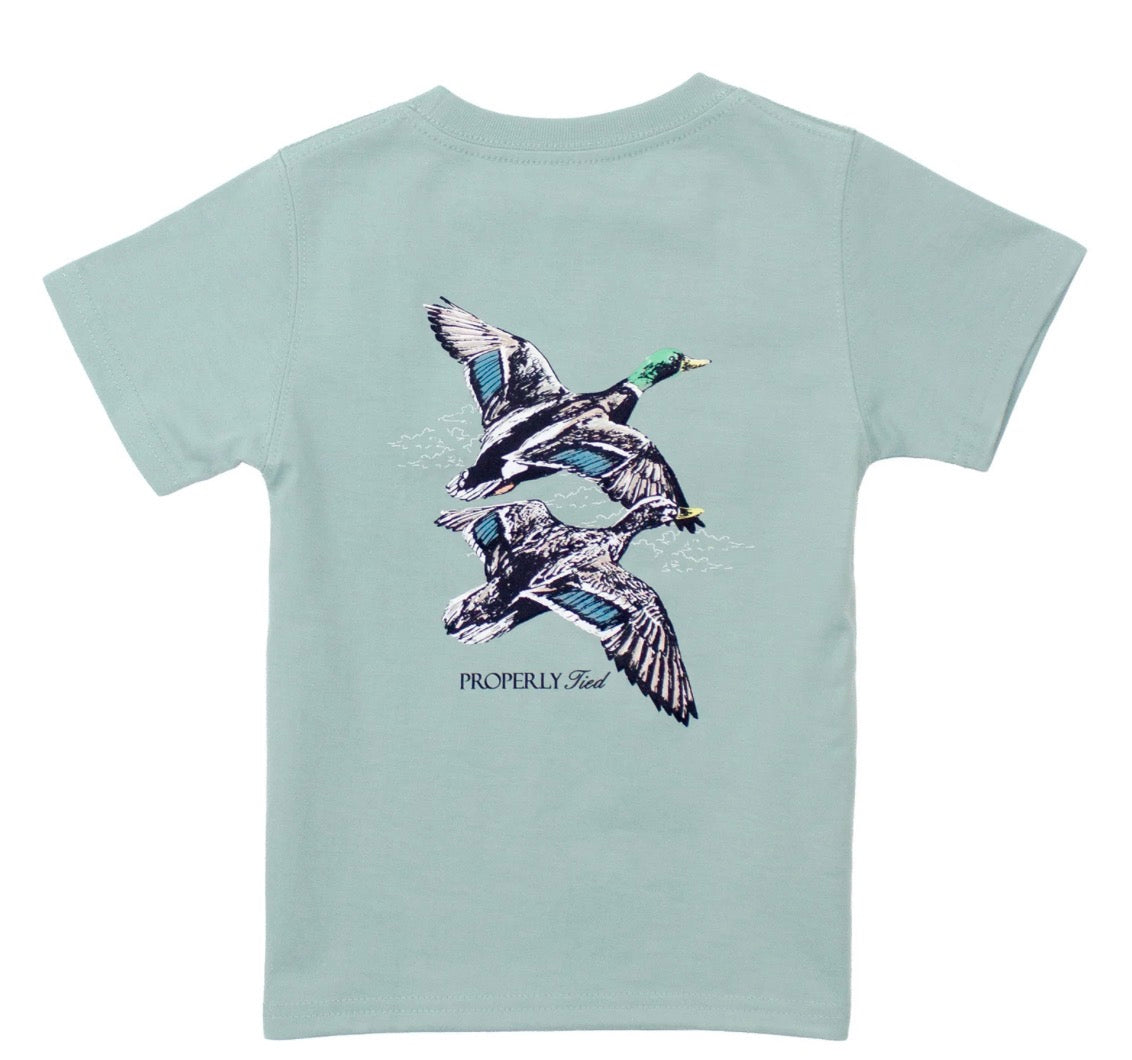Boys Light Green Flying Duck Tee