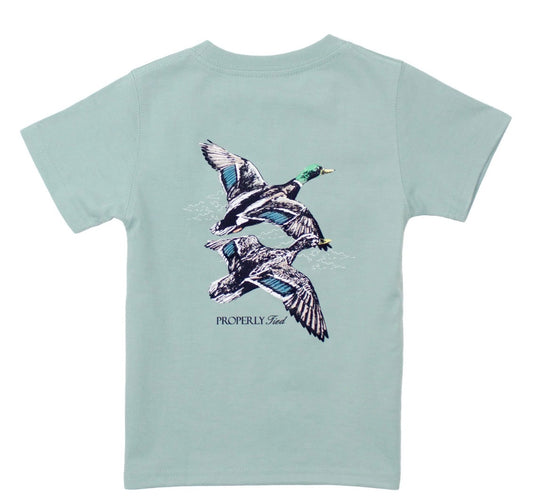 Boys Light Green Flying Duck Tee