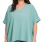 Solid Oversize Woven Top