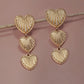 Gold Heart Dangle Earrings