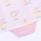 Vintage Spring Ducklings Pink - A-Line Bodysuit Dress
