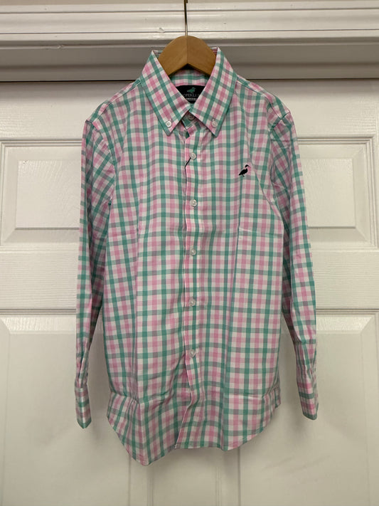 Pink and Green Dress Shirt
