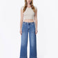 HIGH RISE DOUBLE CUFFED BAGGY WIDE JEANS