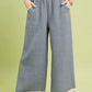 Frayed Hem Wide Leg Pants