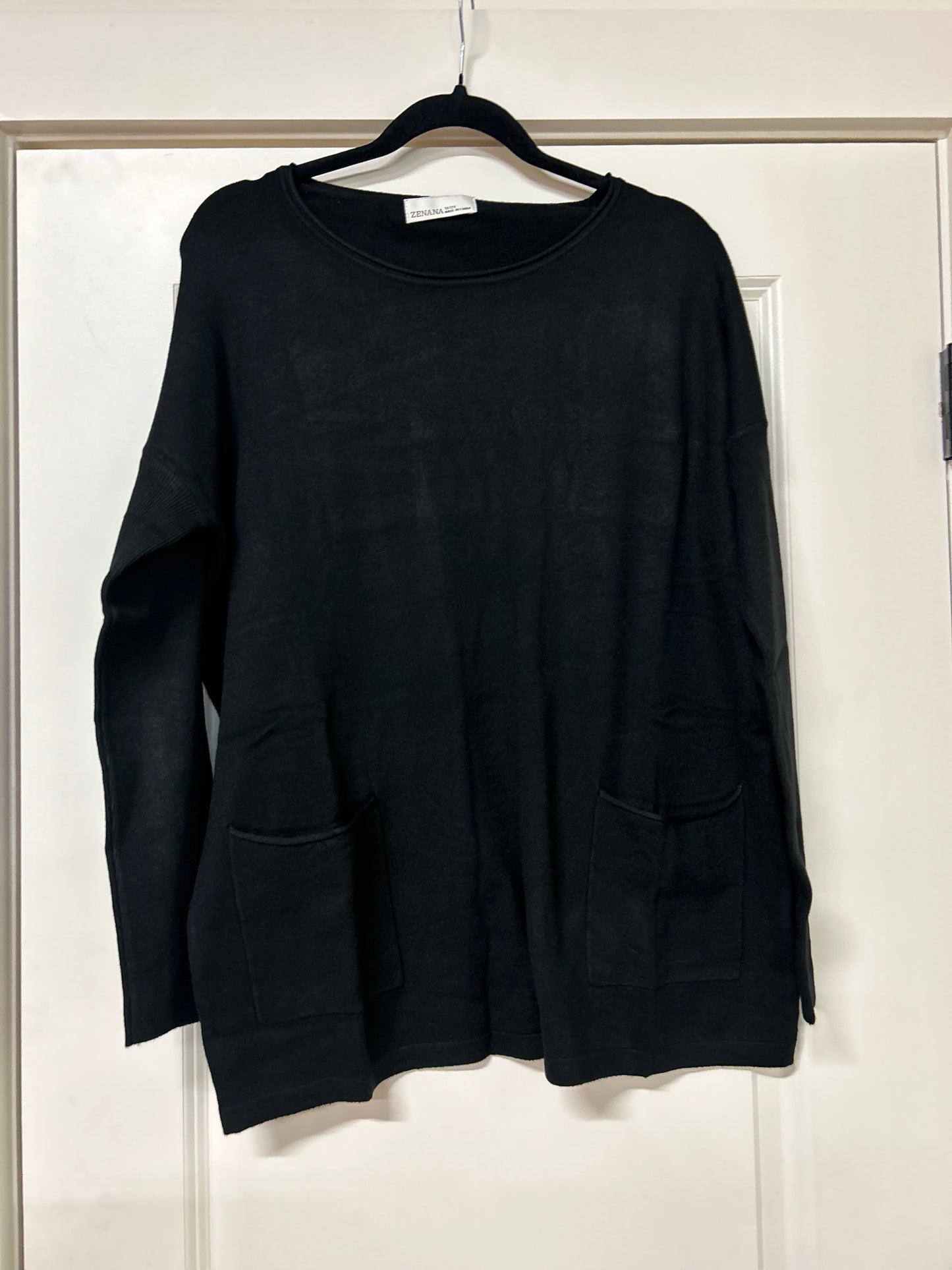 Black Front Pocket Sweater