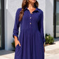 Collared Shirt Dress w/ Pockets