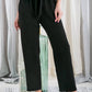 SOLID CASUAL WIDE PANTS WITH WAIST BAND