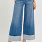 Tummy Control High Waist Cuffed Cropped Jeans