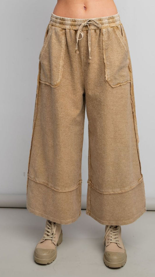 Mocha Mineral Washed Pants