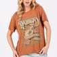 Raised On Country Music Graphic Rayon Top
