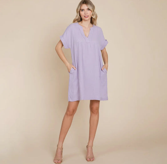 Lavender Gauze Dress