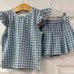 Blue Checkered Set