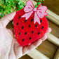 Strawberry Bow Car Freshie 